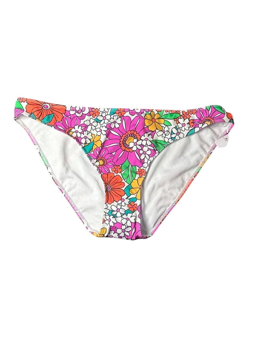 HURLEY floral pattern hipster bikini swim bottom size Large New